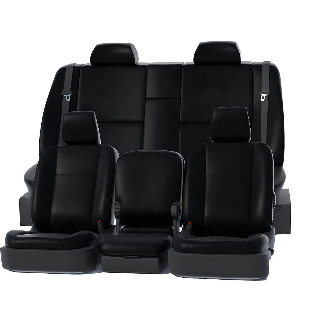 GTC4329ABLTBK – COVERCRAFT Seat Cover, Seat Style C - Bucket Seat With Adjustable Headrests Synthetic Leather Black S...